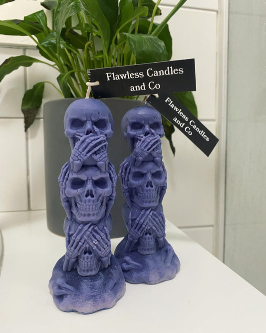 See no evil, hear no evil, speak no evil candle